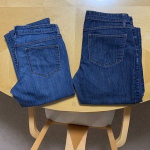 SOLD--TWO PAIRS of Old Navy DIVA Bootcut Jeans SIZE 12 TALL in two colors